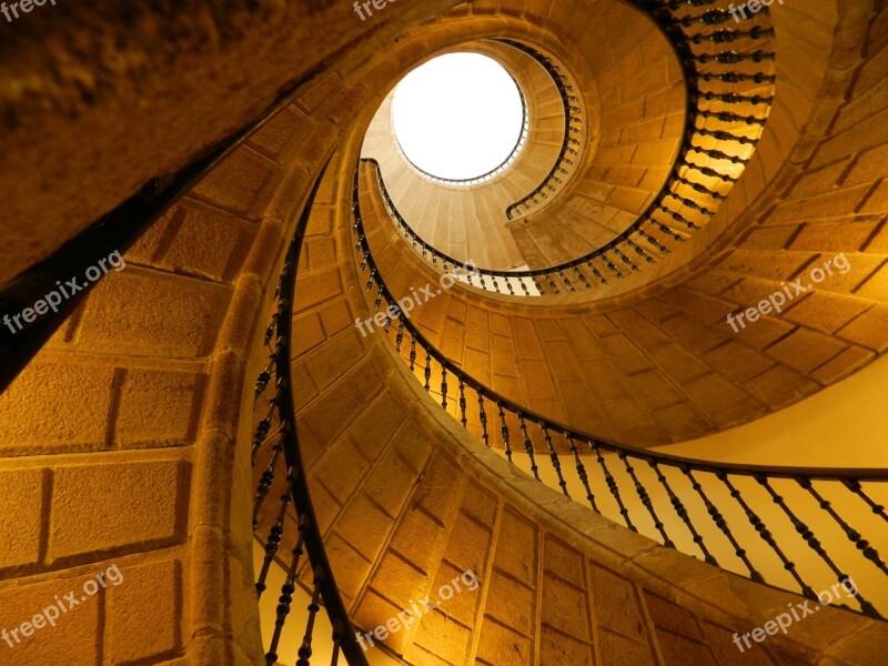 Staircase Helical Galicia Spain Architecture