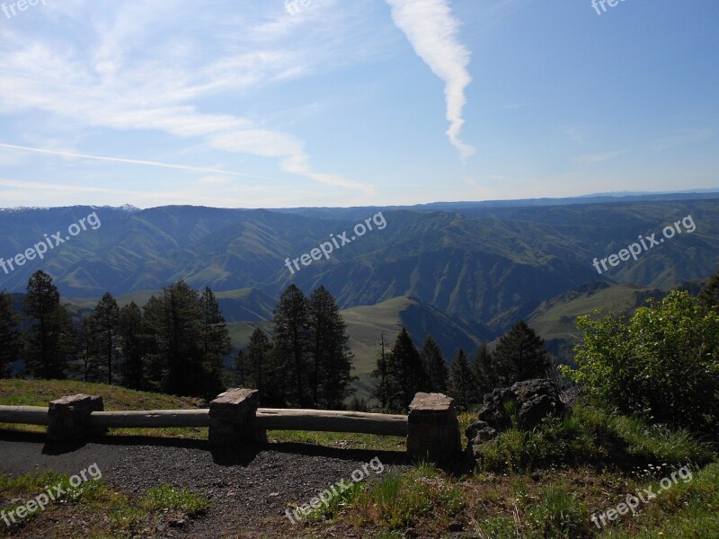 Hell's Canyon Mountain Nature Landscape View Free Photos