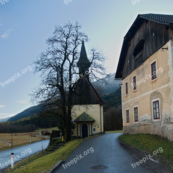 Dawn Morning Chapel Goderschach Austria