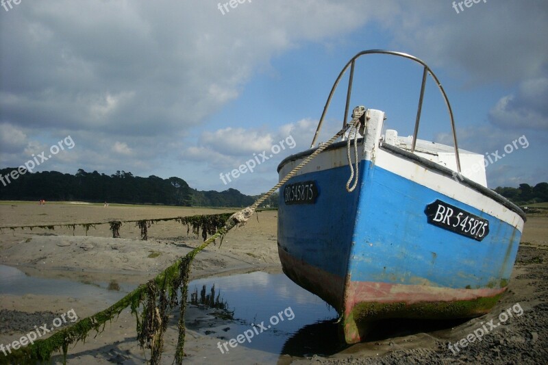 Boat Sea Tide Free Photos