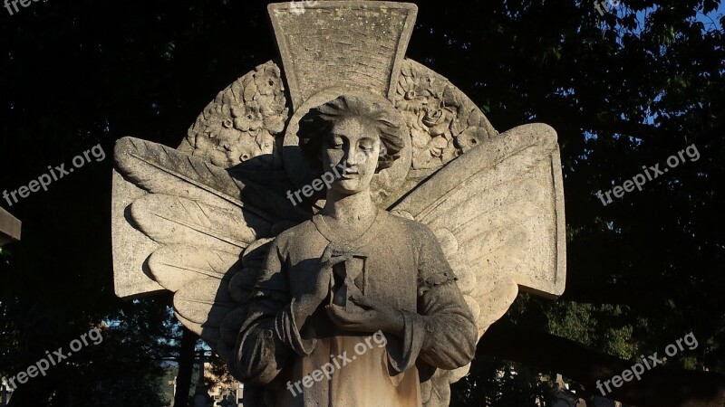 Angel Cemetery Sculpture Angel Figure Tomb Figure