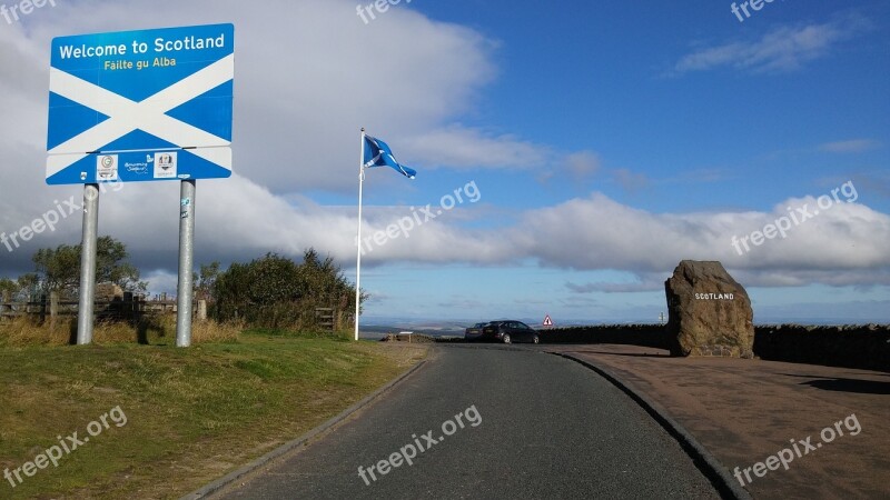 Scotland Border Britain Uk Landmark