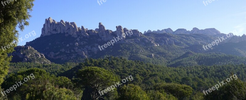 Mountains Montserrat Cordillera Nature Landscape