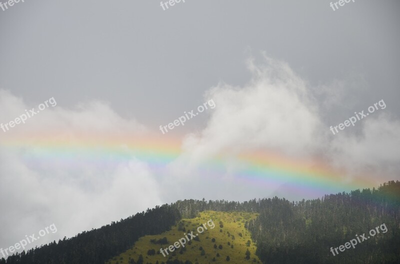 Rainbow Mountain Cloudy Day Rafter Rain Properties