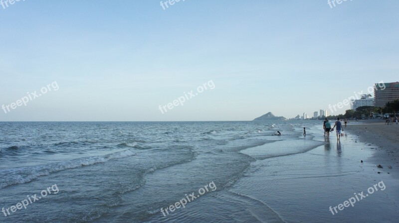 Thailand Hai Bian Evening Sea Beach