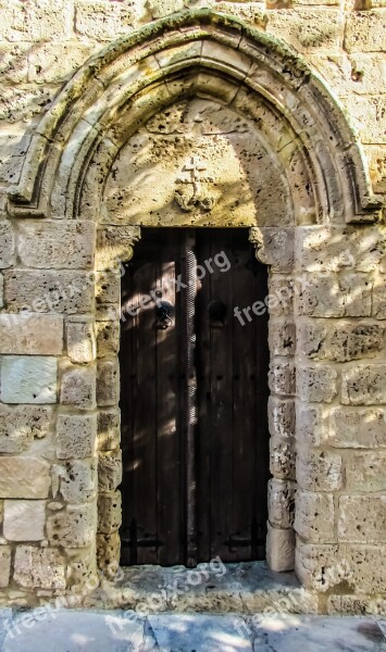 Cyprus Door Architecture Wooden Medieval