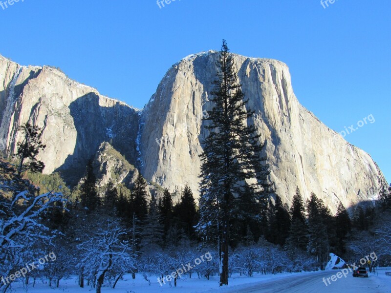 Winter National Parks Yosemite Free Photos