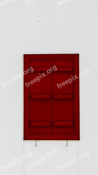 Cyprus Avgorou Window Red Wooden