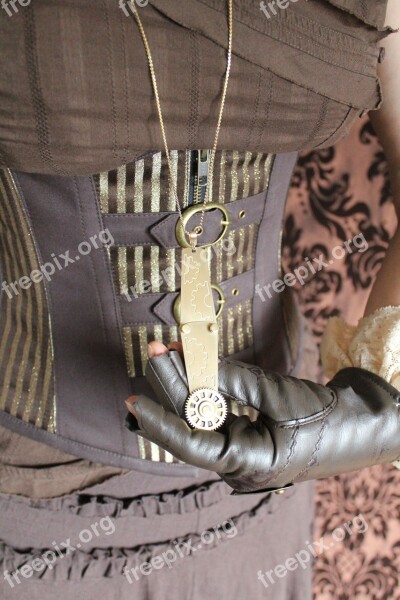 Steampunk Jewellery Jewelry Corset Brown