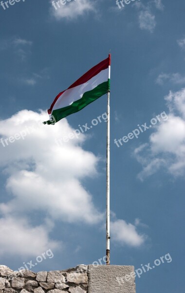 Hungarian Hungary Flag Cloud Summer