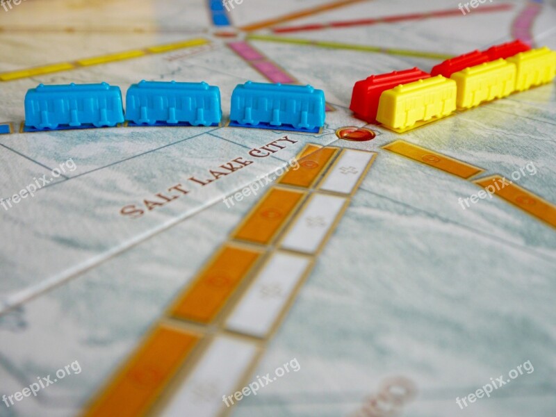 Board Game Ticket To Ride Game Game Pieces Fun