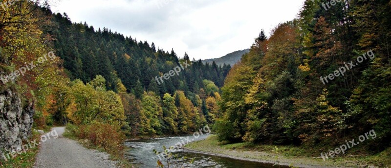 Pieniny Mountains Landscape Nature Autumn