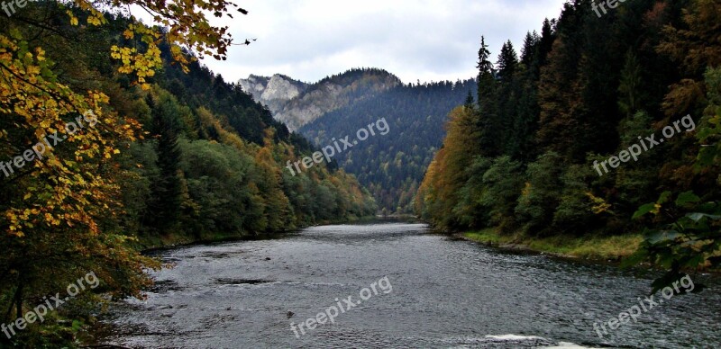 Pieniny Dunajec Landscape Nature Autumn