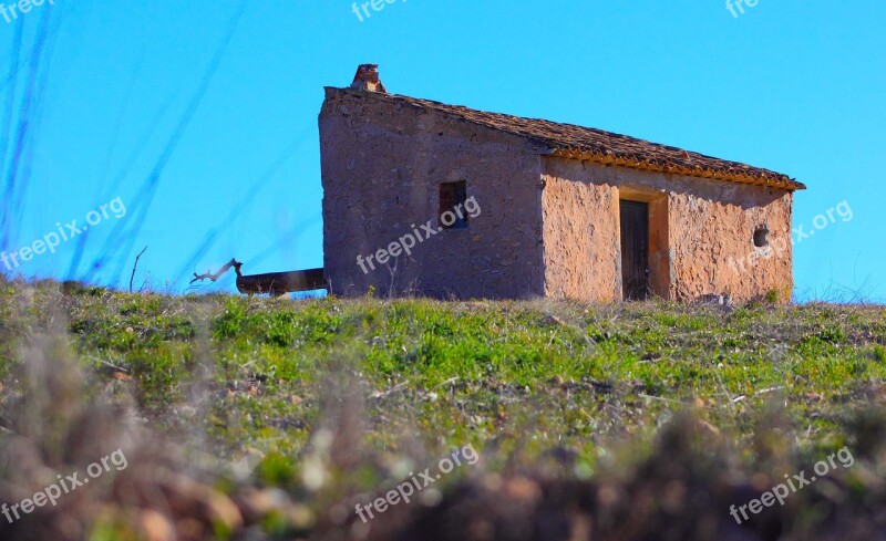 House Field Horizon Country House Old