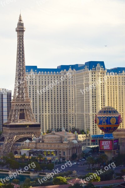 Paris Vegas Strip Eiffel Tower Nevada Entertainment