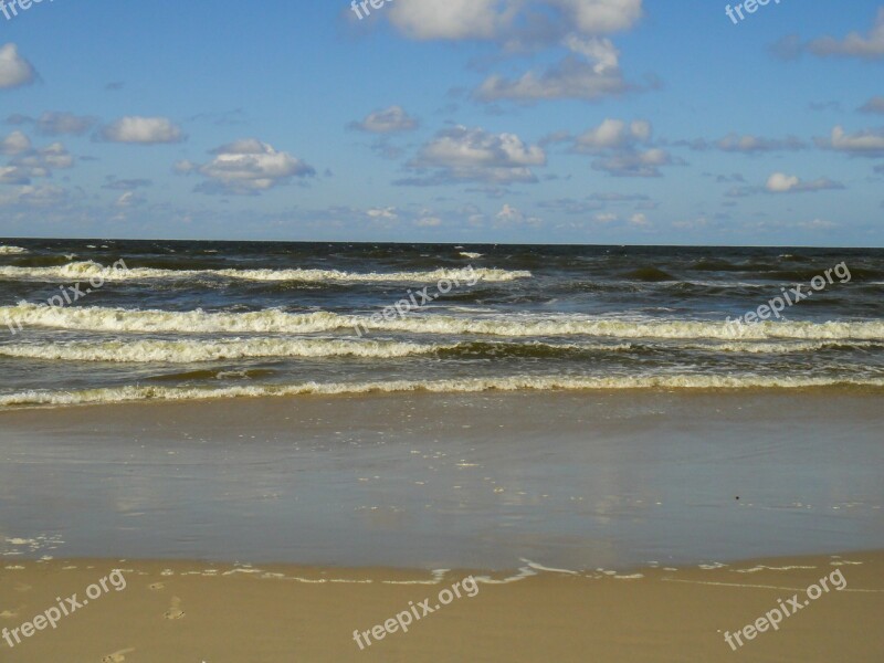 Sea Beach The Waves The Coast The Baltic Sea