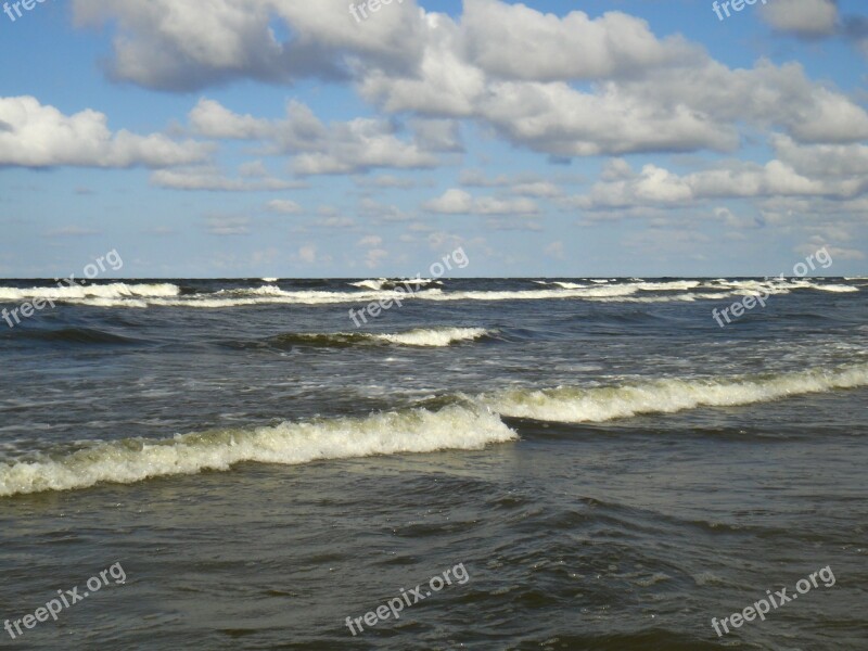 Sea The Baltic Sea The Waves The Coast Holidays