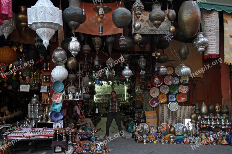 Lamps Morocco Traditional Shop Marrakesh