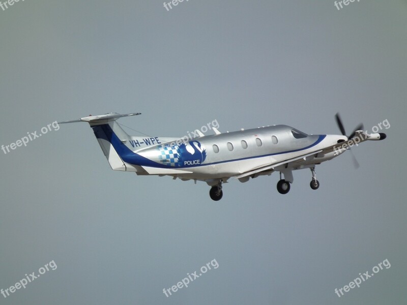 Pilatus Pc12-47e Wa Police Aifcraft Take Off