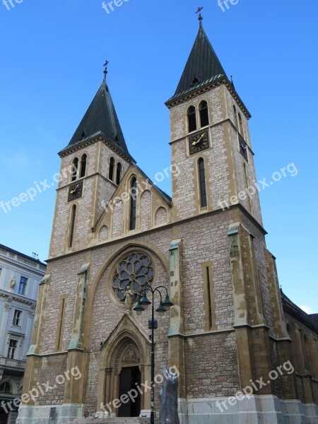 Sacred Heart Cathedral Sarajevo Cathedral Bosnia Free Photos