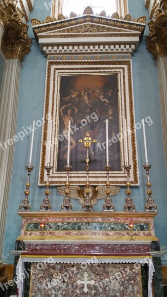 Mosta Malta Church Painting Free Photos