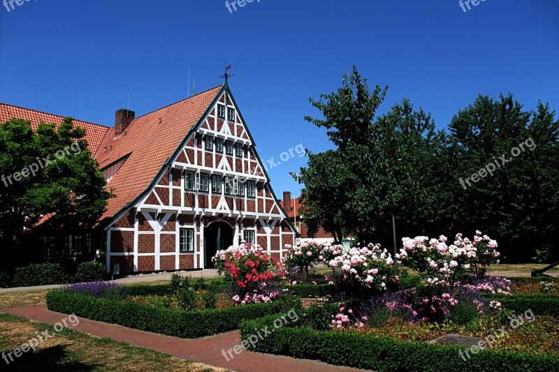 Town Hall Northern Germany Summer Truss Old Country