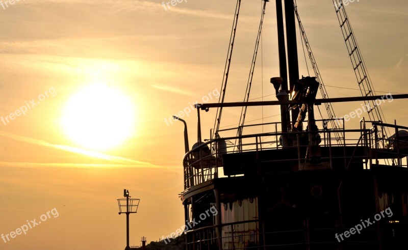 Ship Makarska Adriatic Sea Croatia Europe