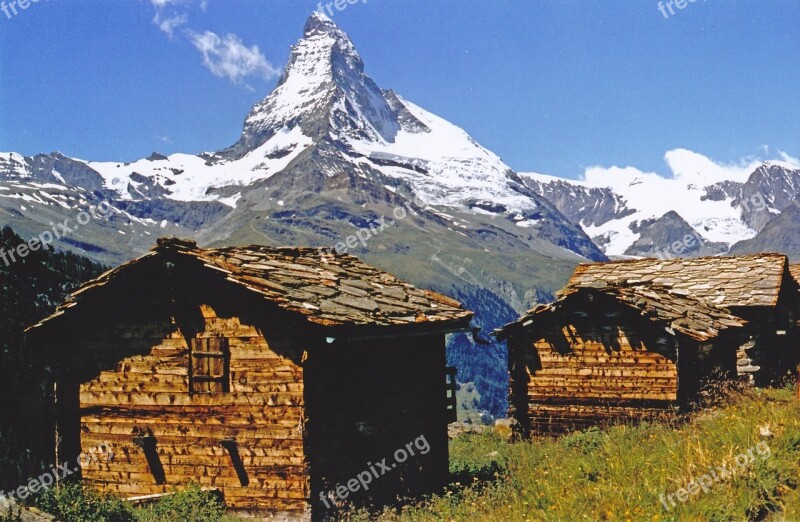 Matterhorn Mountain Zermatt Alpine Switzerland