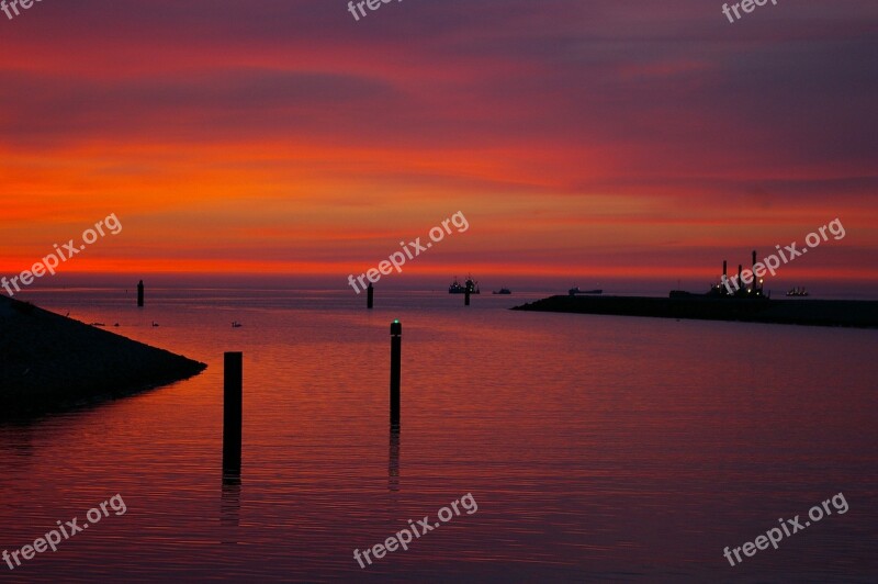 Sunset Mole Marina Sailing Boat Summer Evening