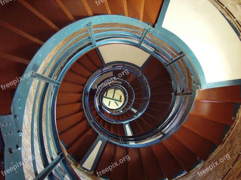 Steps Lighthouse Architecture Staircase Spiral