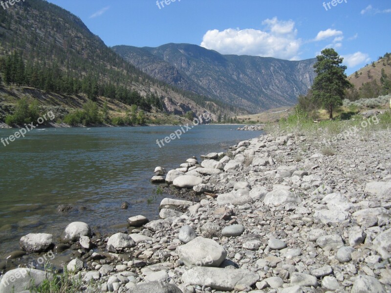 River Rocks Gold Rugged Terrain