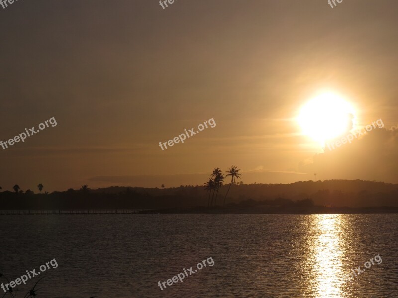 Sunset Sol Eventide Landscape Horizon