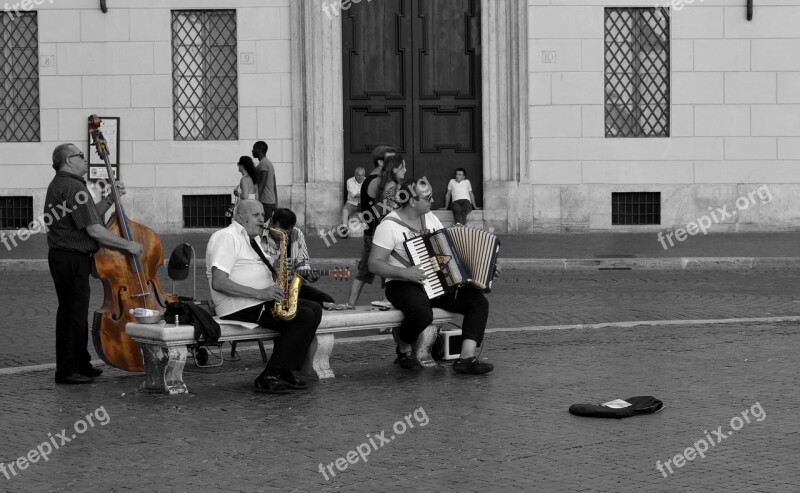 Italy Rome Buskers Vacations Free Photos