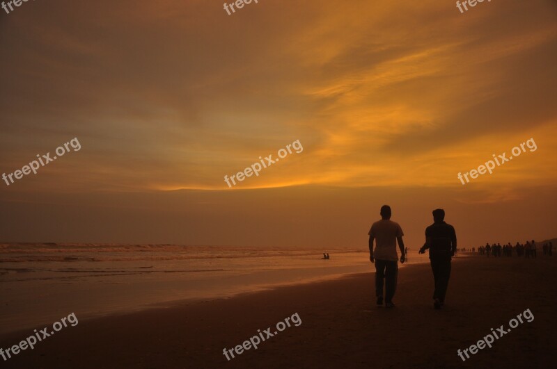 Sun Sunset Beach Sunset Ocean Beach