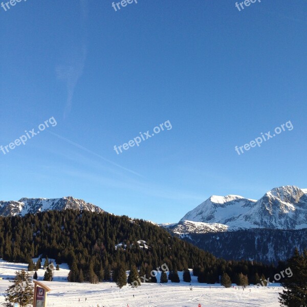 Mountain France Alps Snow Fir