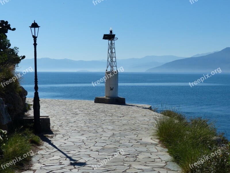 Greece Nafplio Sea Sun Backlighting