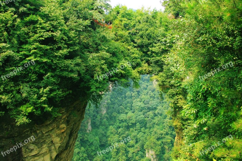 Zhangjiajie The World Bridge Yuanjiajie Free Photos