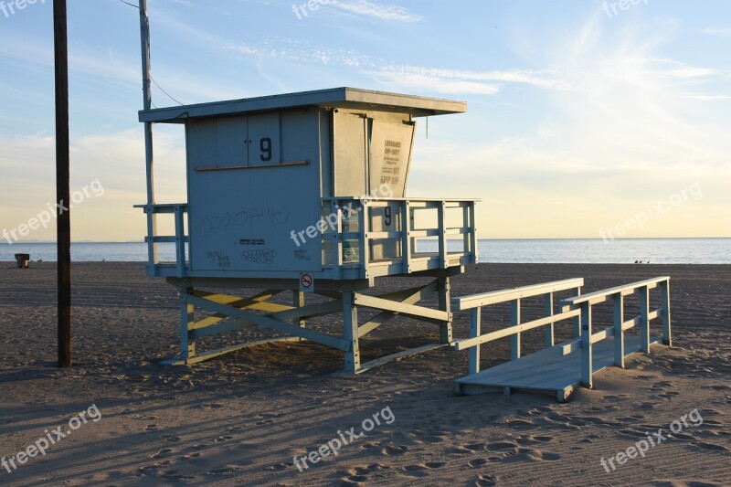 Beach Santa Monica California Pacific Ocean Landscape