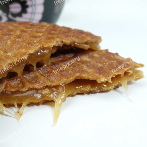 Stroopwafel Cake Caramel Tasty Free Photos