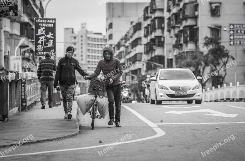 City Black And White Street Photography Character Life