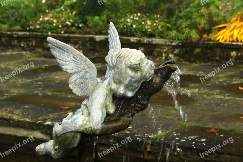 Ightham Fountain Statue Water Beautiful