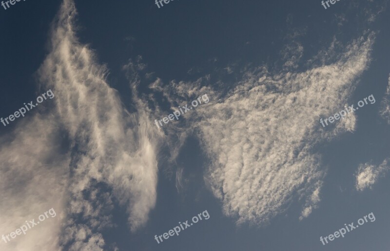 Clouds White Blue Fluffy Delicate