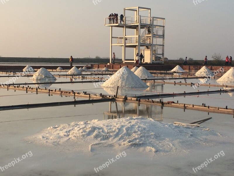 Tainan Tsai Foot Salt Wells Yantian Sunset Free Photos