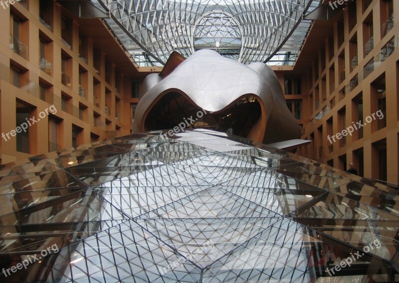 Dz Bank Berlin Frank Gehry Glass Roof Glass Construction