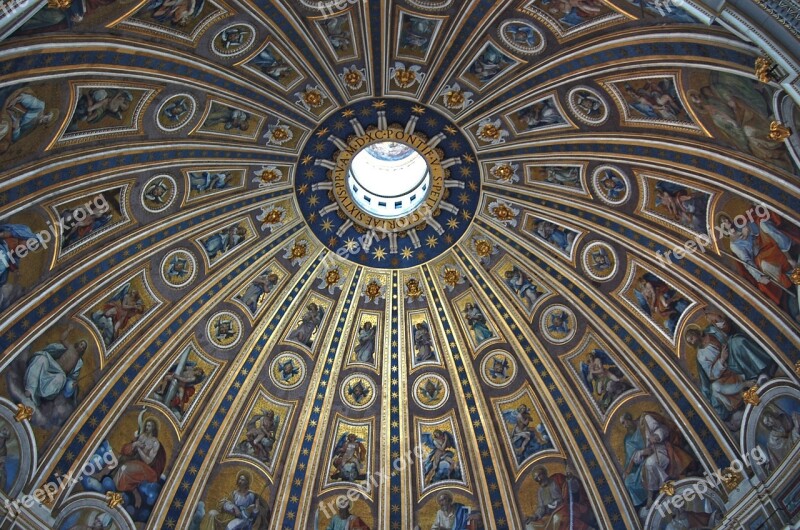 Rome St Peter's Basilica Dome Inside Free Photos