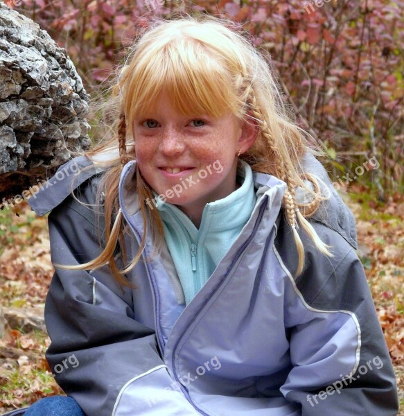 Child Girl Freckles Face Ginger