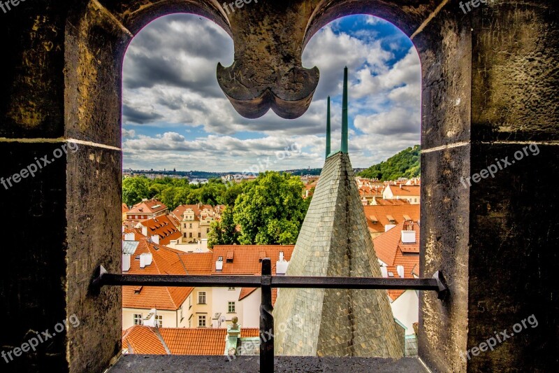 Prague Window City Czech Republic Old City