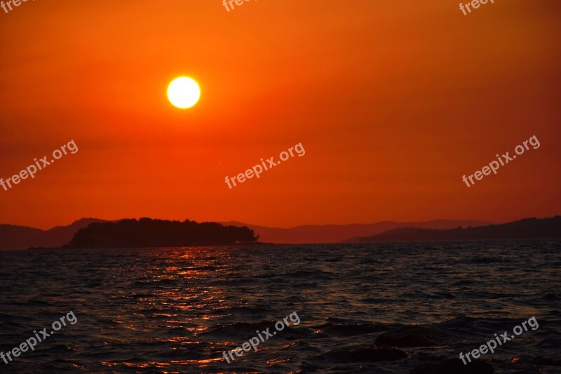 Sunset Croatia Summer Sea Adriatic