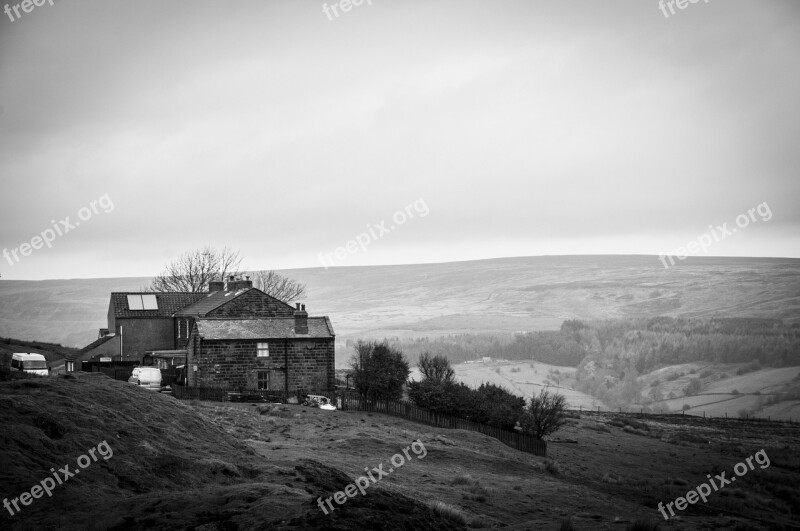 Moors Black And White White Black Landscape