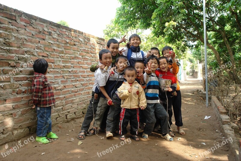 Child Laugh Play Hanoi Vietnam